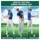 KALAUTO Golf Swing Trainer with Golf Swing Band- Retractable Golf Swing Training Aid Click Club Indoor Practice Warm Up Stick Flexible Telescopic Tempo Trainer (Black-Right Hand)