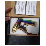 ESOW Heavy Duty Metal Garden Hose Nozzle, High Pressure Water Hose Nozzle with 4 Spray Patterns Rotating, Ideal for Outdoor Lawn & Garden Watering, Car & Pet Washing, Rainbow