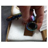 ESOW Heavy Duty Metal Garden Hose Nozzle, High Pressure Water Hose Nozzle with 4 Spray Patterns Rotating, Ideal for Outdoor Lawn & Garden Watering, Car & Pet Washing, Rainbow