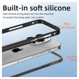 AOPNN New Aluminum Frame Metal Bumper Frame Slim Hard Case Cover for iPhone17Pro MAX, Metal Frame with Soft Inner Bumper, Raised Edge Protection (Orange, for iPhone17Pro Max)