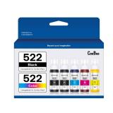 CEEBOO 522 High Capacity (5 Bottles) Refill Ink Bottle Replacement for Epson Compatible 522 Ink Refill Bottles (Not Sublimation Ink) Use for EcoTank ET-2803 ET-2800 ET-2720 ET-4800 Printer