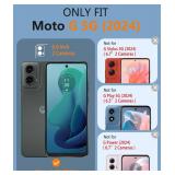 FNTCASE for Motorola Moto G-5G-2024 Case: Dual Layer Heavy Duty Cell Phone Protective Cover Shockproof Rugged with Non-Slip Textured - Military Drop Protection Bumper Tough Case (Blue)