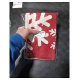 NIDITW Happy Holidays Snowflakes Falling Red Cotton Linen Throw Pillow case Cushion Cover Sofa Chair Decorative Rectangle 12x20 Inches (37)