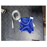 AIITLE Step in Dog Harness and Leash Set - No Pull Escape Proof Vest Harnesses with Soft Mesh and Reflective Bands, Adjustable Pet Outdoor Harnesses for Small and Medium Dogs Royal Blue M Grey Leash