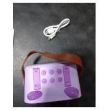 Mgaolo Upgraded Mini Karaoke Machine Toy for Kids, Portable Bluetooth Speaker with 2 Wireless Mics, Emoji & Colorful LED Lights, Home Travel & Party Play Gifts for Boys Girls (Purple)