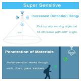 Radar Motion Sensor Light Bulb, 2 Pack A21 15W (100W Equivalent) 1500LM E26 Dusk to Dawn LED Bulbs Outdoor Lighting, Auto Motion Detector Light for Garage, Porch, Driveway, Patio, Daylight 5000k