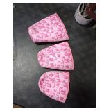 Reusable 3-Pack Iced Coffee Cup Sleeve, Insulated Neoprene, Beverage Holder for Iced Coffee, Durable Drink Sleeve for Cold Beverages, Pink Bows