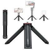 UURIG TP05 Extendable Mini Camera Tripod, Portable Selfie Stick Handle Grip Desktop Webcam Tripod with 1/4 Screw for DSLR Camera Webcam Phone Holder Selfie Stick Vlog Tripod