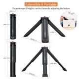 UURIG TP05 Extendable Mini Camera Tripod, Portable Selfie Stick Handle Grip Desktop Webcam Tripod with 1/4 Screw for DSLR Camera Webcam Phone Holder Selfie Stick Vlog Tripod