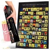 Official IMDb Top 100 Movies Scratch Off Poster | Premium Bucket List - Made in USA | 16.5x23.4 Inches | Unique Gift for Men and Women Film Lovers | Movie Night Supplies and Room Decor