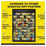 Official IMDb Top 100 Movies Scratch Off Poster | Premium Bucket List - Made in USA | 16.5x23.4 Inches | Unique Gift for Men and Women Film Lovers | Movie Night Supplies and Room Decor