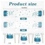 Buryeah 13 x 72 Inches Christmas Tree Snowflake Table Runner Let It Snow Kitchen Dining Table Decoration for Seasonal Winter Home Party Outdoor Indoor Dining Kitchen Decor