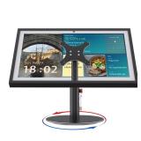 ITSHOM Stand for Echo Show 15 (1st, 2nd Gen), Echo Show 21 with Swivel and Tilt Design, 4-Level Height Settings, Aluminum Mount Stand for Show 21, VESA-Compatible for 15-21 Displays (Black-Swivel)