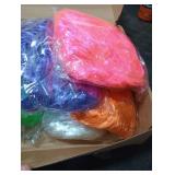 PLULON Colorful Wigs for Women, 8 Pieces Colorful Long Curly Wigs Neon Party Wigs Hair Wig Wavy Hair Wigs for Neon Bachelorette Party Accessories Halloween Costumes