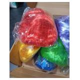 PLULON Colorful Wigs for Women, 8 Pieces Colorful Long Curly Wigs Neon Party Wigs Hair Wig Wavy Hair Wigs for Neon Bachelorette Party Accessories Halloween Costumes