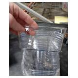 HOMER Set of 5 Refrigerator Organizer Bins, Pantry Organization and Storage Bins, Fridge Organizers with Cutout Handles, Clear Plastic Storage Bins for Pantry - BPA Free Kitchen Organizers