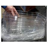 HOMER Set of 5 Refrigerator Organizer Bins, Pantry Organization and Storage Bins, Fridge Organizers with Cutout Handles, Clear Plastic Storage Bins for Pantry - BPA Free Kitchen Organizers