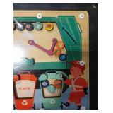 TOP BRIGHT Magnetic Color Maze Sorting Game Montessori Toys for 3+ Year Old Boys Gifts, Wooden Garbage Recycling Game Toddler Travel Toys Fine Motor Skills