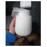 Agyiuns Foam Hand Soap Dispenser - 13.5 oz Ceramic foaming Hand soap Dispenser with Easy-to-Press Pump for Bathroom refillable Liquid Hand soap Dispenser (Foam-White)