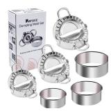 IAXSEE Dumplings Maker Set, Stainless Steel Dumpling Molds and Skin Maker