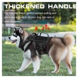 Dog Harness for Large Dogs Heavy Duty, No Pull Tactical Dog Harness with Molle System, Easy On and Off Service Dog Vest, Breathable Padded, Adjustable Reflective Pet Vest for Walking Hiking Training