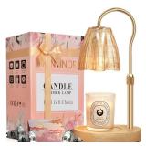Honvinor Candle Warmer Lamp with Timer & Dimmer, Candle Warmer Height Adjustable, Fits All Jar Scented Candles, Candle Lamp with 3 Bulbs, Charming Gift Box with Ribbon for Gifting