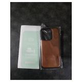 Amnirk Wood Case for iPhone 14 Pro - Real Natural Wood,- Slim Shockproof Hybrid Wooden Cover (Walnut, iPhone 14 Pro)