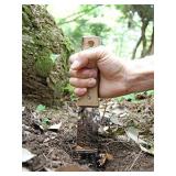 NISAKU NJP650 The Original Hori Hori Namibagata Japanese Stainless Steel Weeding Knife, 7.25-Inch Blade