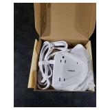 TESSAN Surge Protector Flat Extension Cord 5Ft, Flat Plug Power Strip with 4 Outlets 3 USB Ports (1 USB C), 900 Joules Protection, Multiple Wall Outlet Extender Suitable for Home Office Dorm, Grey