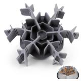 Bartuke Slow Feeder Insert for Dog Bowl, Cuttable Dog Slow Feeding Insert with 8 Upgraded Large Suction Cups, Adjustable Length 4.7-7, Fits Small Medium Dogs (Grey)