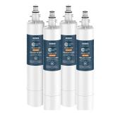Crystala Filters Replacement for GE RPWFE, RPWF (with CHIP) Refrigerator Water Filter, Compatible with WSG-4, WF277, GFE28GMKES, PFE28KBLTS, GYE22HMKES, DFE28JSKSS, GFE28GYNFS, GFD28GYNFS, 4 Pack