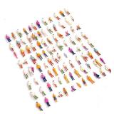 100 Pcs HO Scale Models Set, Tiny People Model People Hand Painted Figures DIY Resin Colorful Painted Mixed Seated Sitting Pose (1:100)