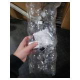 10-Pack Clear Plastic Ornaments, 80mm Clear Plastic Refillable Decorative Ball, 3.15 inch Christmas Fillable Balls for DIY Crafts, Christmas Tree Decoration, Wedding Party, Christmas House Decoration