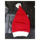 OCTEEN Santa Hat Christmas Hats Xmas Party Red Knitted Beanie For Adult Women Men