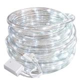 CHORLED Waterproof LED Rope Lights, Connectable & Flexible with 8 Modes, Outdoor Lighting for Deck, Garden, Pool, Patio & Christmas Decor (White, 50ft)