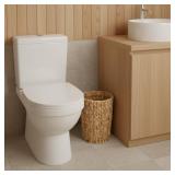 Endymion 2 Gallon Wicker Trash Can,Wicker Waste Basket for Bedroom,Handwoven Water Hyacinth Trash Can for Bathroom,Round