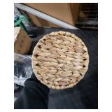 Endymion 2 Gallon Wicker Trash Can,Wicker Waste Basket for Bedroom,Handwoven Water Hyacinth Trash Can for Bathroom,Round