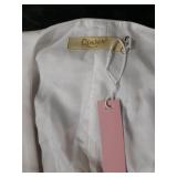 Qinsen White Formal Vest Medium for Women