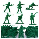HAPTIME Toys for Boys, Toy Soldiers Set (50 pcs ) , Green Army Men Action Figures, Plastic Military Toys - Inspire Creative Play and Learning Adventures for Kids