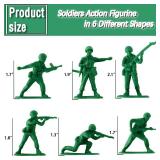 HAPTIME Toys for Boys, Toy Soldiers Set (50 pcs ) , Green Army Men Action Figures, Plastic Military Toys - Inspire Creative Play and Learning Adventures for Kids