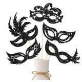 umoni Masquerade Mask Party Centerpiece Sticks 12Pcs Venetian Mask Party Decorations Bachelorette Mask Table Toppers Masquerade Mardi Gras Table Decorations for Baby Shower Supplies