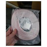 White Rubber Weather Stripping Door Seal Strip, D Shape Door Rubber Weather Seal Strip, SelfAdhesive Weatherstripping Soundproofing Doors Sealing Strip for Windows (23 feet, White)