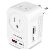 Shayangyoung Voltage Converter US to Europe, 220V