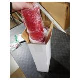 Ciaell 12 Pack Romantic Plastic Water Glasses - 14 Oz Red Vintage Drinking Glasses, Embossed Ribbed Plastic Cups, Textured Striped Set for Juice, Beverages, Beer, Cocktail & Valentine