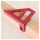 KETIPED Imperial 3D Multi-Angle Measuring Ruler,45/90 Degree Aluminum Alloy Woodworking Square Protractor, Miter Triangle Ruler High Precision Layout Measuring Tool for Engineer Carpenter,003R