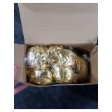 Jetec 4 Pcs 17 Christmas Inflatable Ball Ornament with Glitter Cloth Cover, Large PVC Xmas Blow up Ornaments Holiday Blow Ball for Yard Outdoor Lawn Porch Decorations (Round,Gold,Sliver,Red,Green)