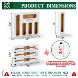 Calmbee Storage Bag Organizer - Foil & Plastic Wrap Organizer with Cutter, Kitchen Storage Compatible with Gallon, Quart, Sandwich, Snack Bags & 12 Aluminum Foil & Wax Paper, White