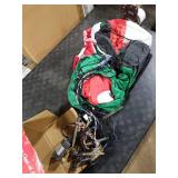 10.5 FT Animated Christmas Inflatables Santa Claus on Airplane, Santa Claus on Helicopter with Merry Christmas Banner, Xmas Blow Ups Outdoor Decorations for Yard Garden Lawn Holiday Home Party Decor