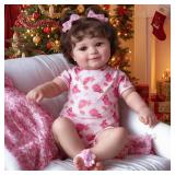 JIZHI Lifelike Reborn Baby Dolls - 20Inch-Real Baby Feeling Realistic-Newborn Baby Doll Adorable Smiling Real Life Baby Dolls with Gift Box for Kids Age 3