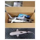 6 Pack Large Size Shark Toys(15-16 Inch) with Educational Booklet, Soft Plastic Figurines, Party Decoration, Under The Sea Creature Toy, Ocean Animal Figure for Kid Boy Girl Toddler, Cake Toppers